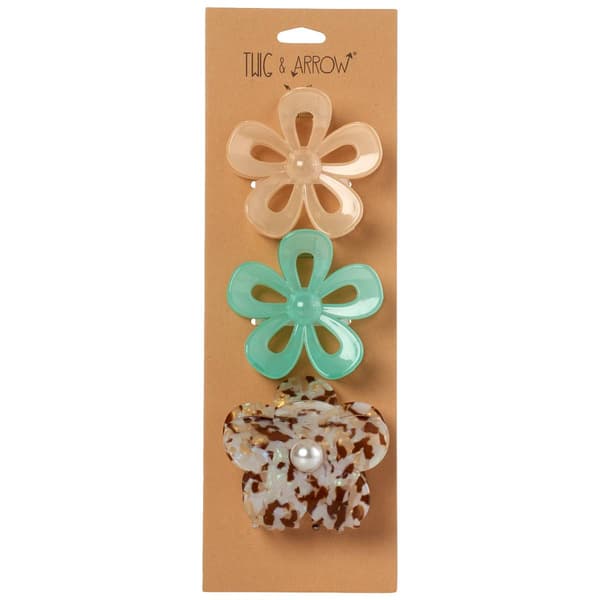 Womens Twig & Arrow 3pk. Flower Hair Claw Clips