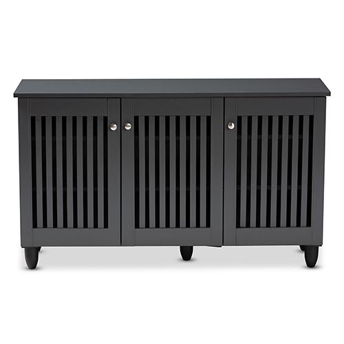 Baxton Studio Fernanda Wide Shoe Storage Cabinet