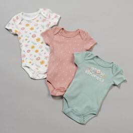 Baby Girl &#40;NB-9M&#41; baby views&#40;R&#41; 3pk. Grow Kindness Floral Bodysuits