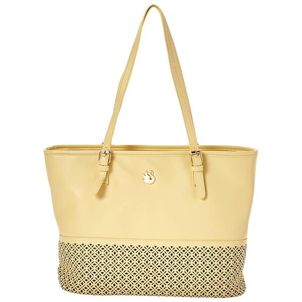 Gloria Vanderbilt Laser Cut Tote - image 