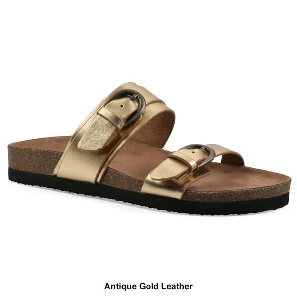 Womens White Mountain Hardball Footbed Sandals