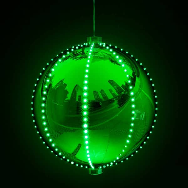 Alpine LED Large Round Hanging Christmas Ornament - image 