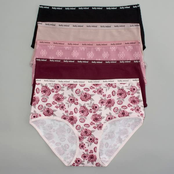 Plus Size Kathy Ireland 5pk. Cotton SPX Brief Panties 5PKBF1305