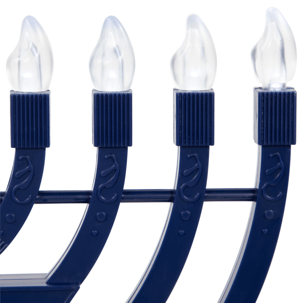 Northlight Blue LED Lighted Star of David Hanukkah Menorah