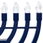 Northlight Blue LED Lighted Star of David Hanukkah Menorah - image 6
