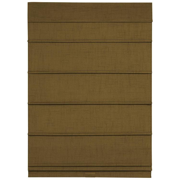 5in. Cordless Textured Fabric Roman Shades - Cafe