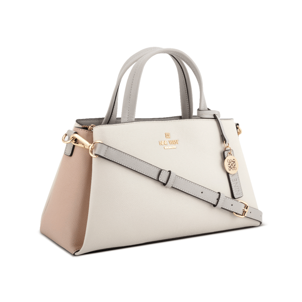 Nine West Luela Solid Satchel - Milk/Multi