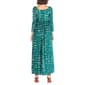 Womens 24/7 Comfort Apparel Emerald Green Long Sleeve Maxi Dress - image 2