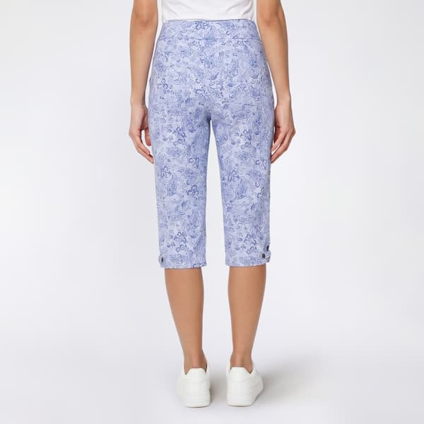 Plus Size Napa Valley Paisley Super Stretch Tab Capris