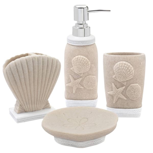 Sweet Home Collection Coastal Shell Toothbrush Holder