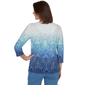 Womens Alfred Dunner Classics 3/4 Sleeve Ombre Blouse - image 2