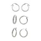 Forever New Sterling Silver 3pc. Variety Hoop Earring Set - image 1