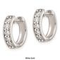 Pure Fire 14kt. Gold 1/3ctw. Diamond Milgrain Hoop Earrings - image 4