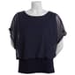 Womens Love Scarlett Dolman Sleeve Mixed Media Blouse - image 1