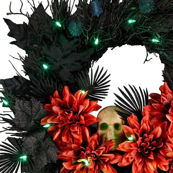 National Tree 24in. Artificial Boo-tiful Halloween LED Wreath