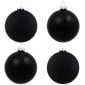 Northlight 4ct. Black 2-Finish Glass Ball Christmas Ornaments - image 2