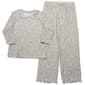 Womens Jessica Simpson 3/4 Sleeve Rib Cheetah Long Leg Pajama Set - image 1