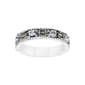 Marsala Genuine Marcasite w/Light Aqua Glass Band Ring - image 1