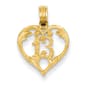 Gold Classics(tm) 14kt. Cut Out 13 In Heart Pendant - image 1