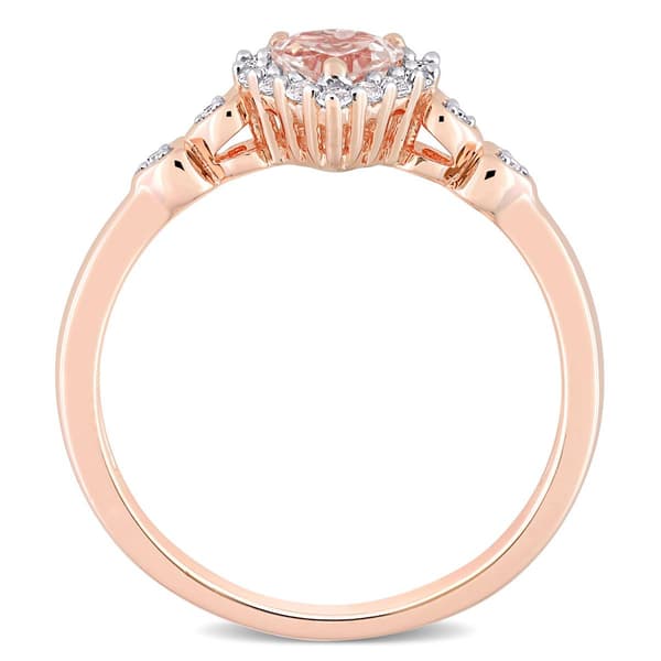 Gemstone Classics&#8482; 18kt. Rose Gold Morganite Heart Ring