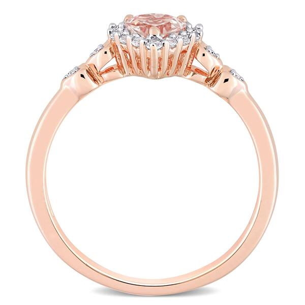 Gemstone Classics&#8482; 18kt. Rose Gold Morganite Heart Ring
