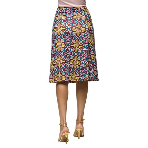 Womens 24/7 Comfort Apparel Bright Floral Comfortable Skirt