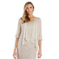 Womens R&M Richards Scroll Lace Jacket Gown with Pearl Neck Trim - image 5