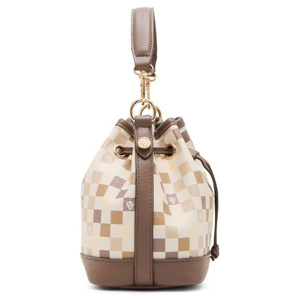 Anne Klein Graphic Tile Small Bucket Bag - Mink