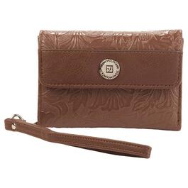 Womens Stone Mountain Tooled Leather Small Trifold Wallet