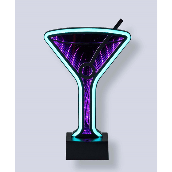 Simplee Adesso Infinity Neon Martini Glass Table/Wall Lamp