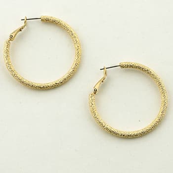 Freedom Nickel Free Clutchless Gold Hoop Earrings - Boscov's