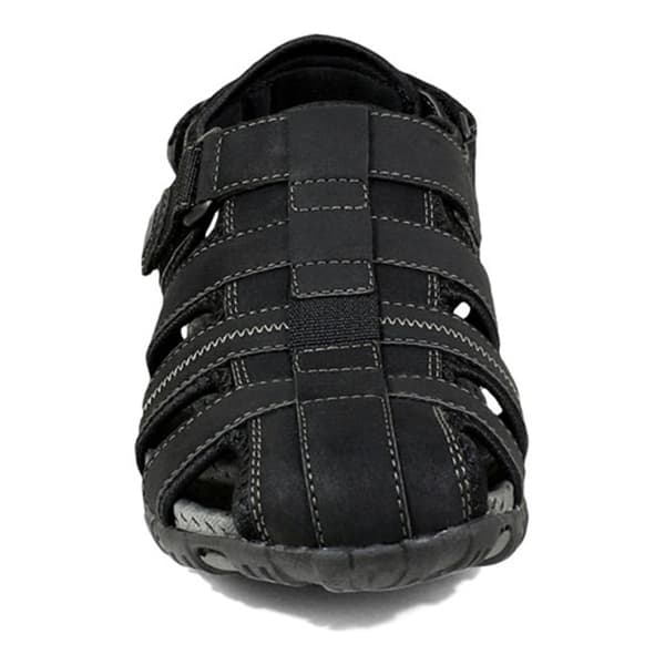 thumbnail interactive-video image 1 of Nunn Bush Men's Rio Bravo Fisherman Sandal - Closed Toe, Adjustable Hook & Loop, Comfort Footbed 1 of 12