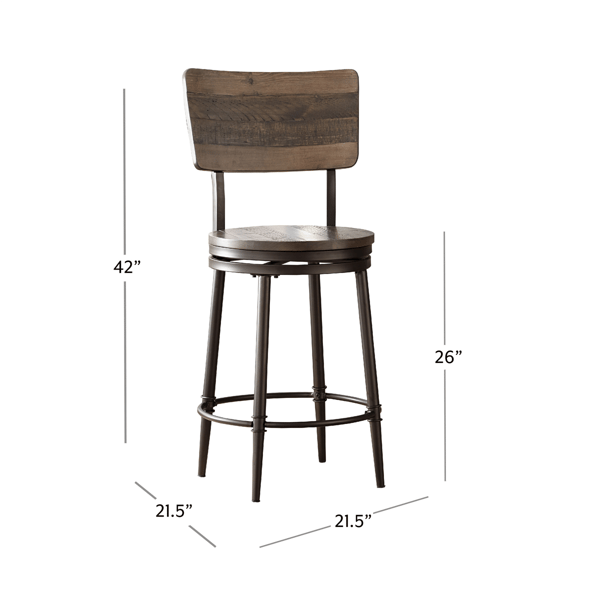 HH2 Home Jennings Swivel Counter Height Stool
