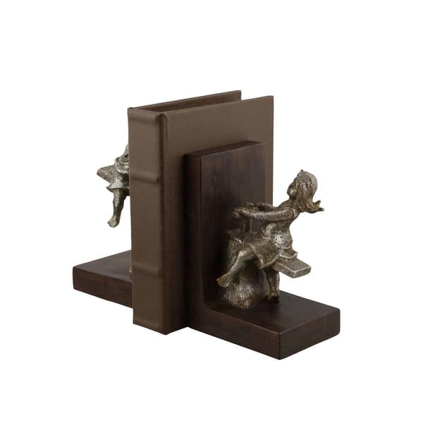 9th & Pike&#174; Small Silver Children on See Saw Bookend Pair