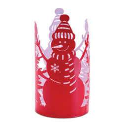 Melrose 8in. Cut Metal Snowman Candle Holder