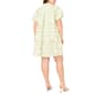 Plus Size MSK Short Puff Sleeve Leaf Cotton Poplin Shirtdress - image 4