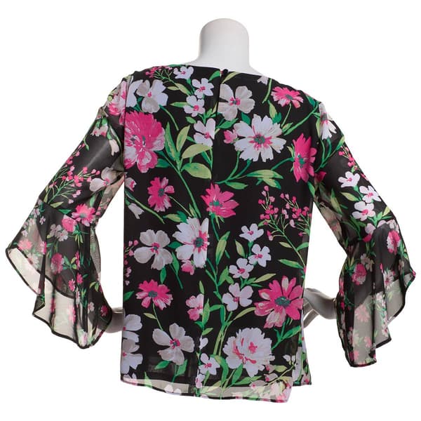 Womens Kasper 3/4 Sleeve Floral Blouse