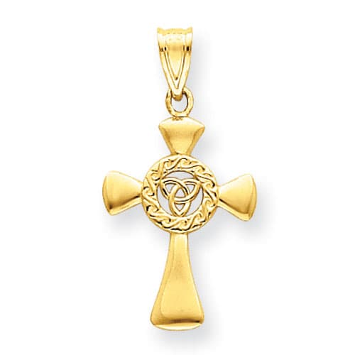 Unisex Gold Classics&#40;tm&#41; 14kt. Celtic Cross Pendant - image 