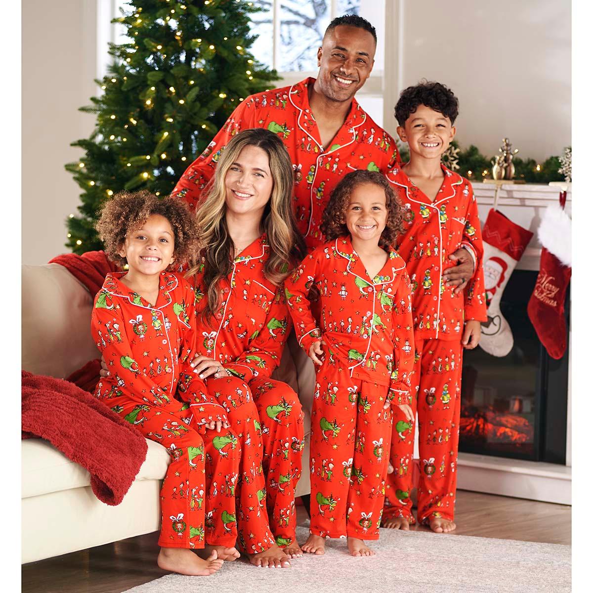 Grinch Whoville Notch Collar Family Pajama Set preview