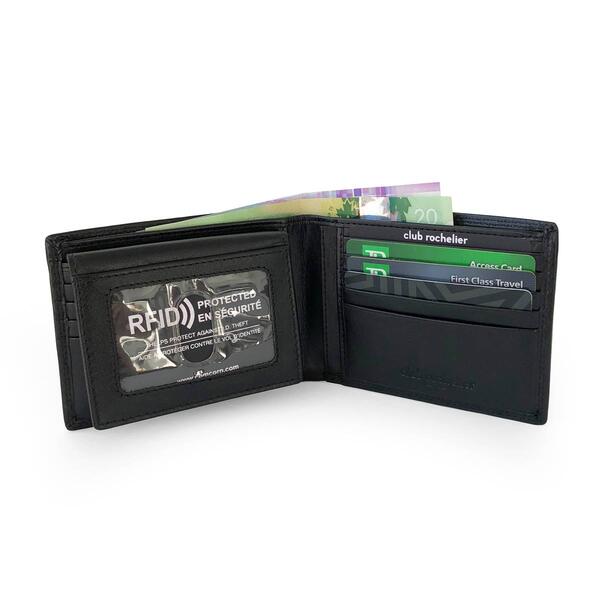 Mens Club Rochelier Slimfold Wallet with Removable Flap