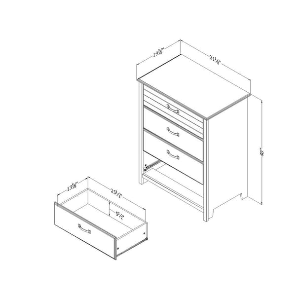 South Shore Ulysses Fall Oak 4-Drawer Chest