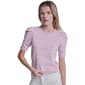 Womens DKNY Puff Elbow Sleeve Crew Neck Striped Sweater - image 1
