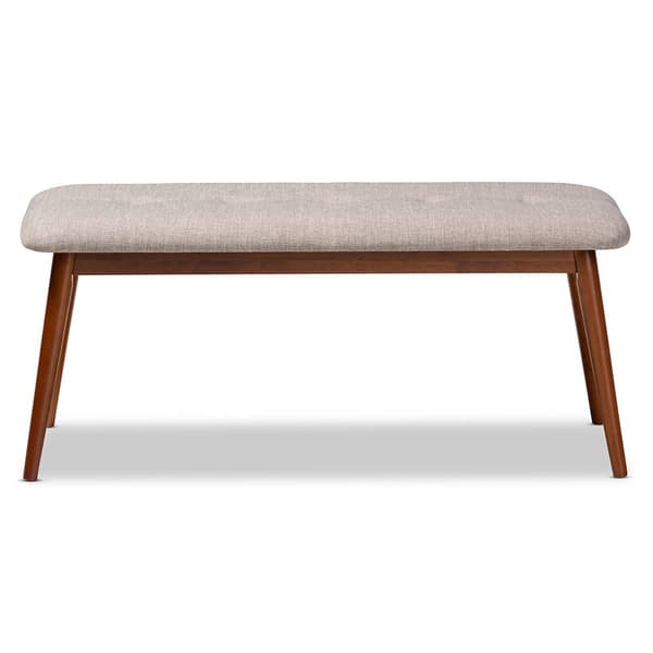 Baxton Studio Flora Upholstered Wooden Dining Bench