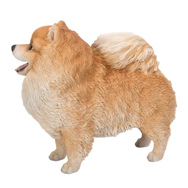 Hi-Line Gift Medium Standing Pomeranian Garden Statue