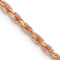 Unisex Gold Classics&#8482; 1.8mm. 14k Rose Diamond Cut Rope Necklace - image 2