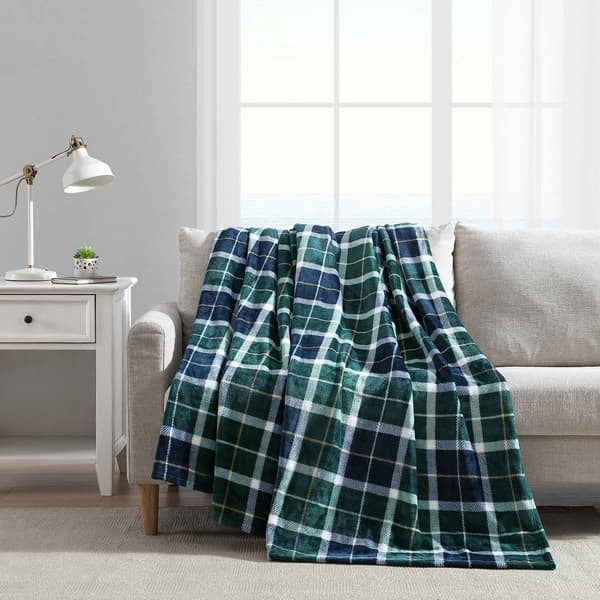 Nautica Northsail Plaid Plush-Fleece Blanket