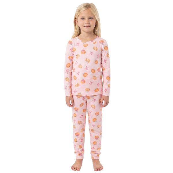 Girls Sincerely Jules Pumpkins & Bows Joggers Pajama Set