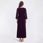 Womens Connected Apparel 3/4 Sleeve Solid Twist Front Maxi Dress - image 2