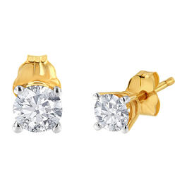 Diamond Classics&#40;tm&#41; 14kt. Yellow Gold 1/2ctw. Round Stud Earrings