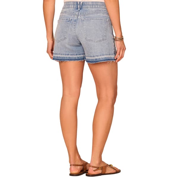 Womens Democracy “Ab”solution® High Rise Embroidery Hem Shorts